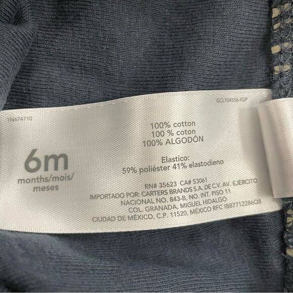 Carter’s Pants & Hat Set Infant/Baby Boy Navy & Green Cactus Size 6 Months - Picture 3 of 3